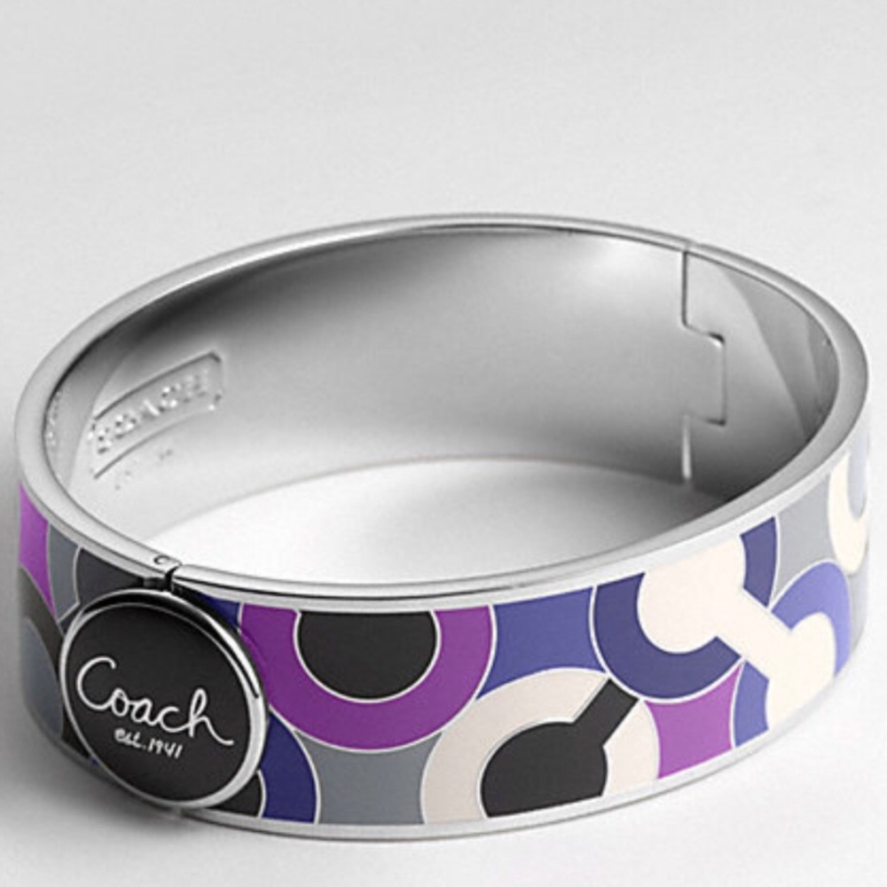 Coach poppy hinged bangle bracelet